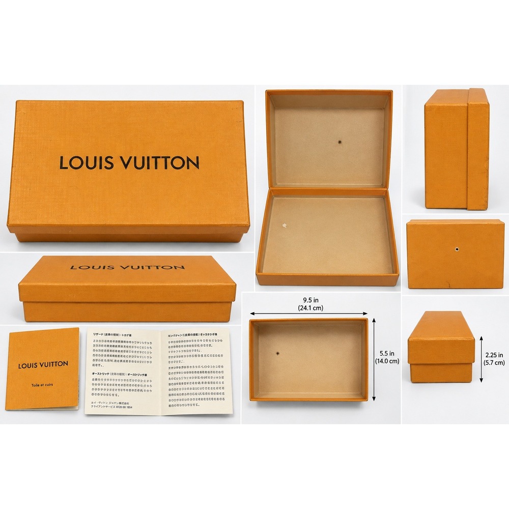 Louis Vuitton Authentic Empty Orange Storage Gift Box Small Rectangular Luxury